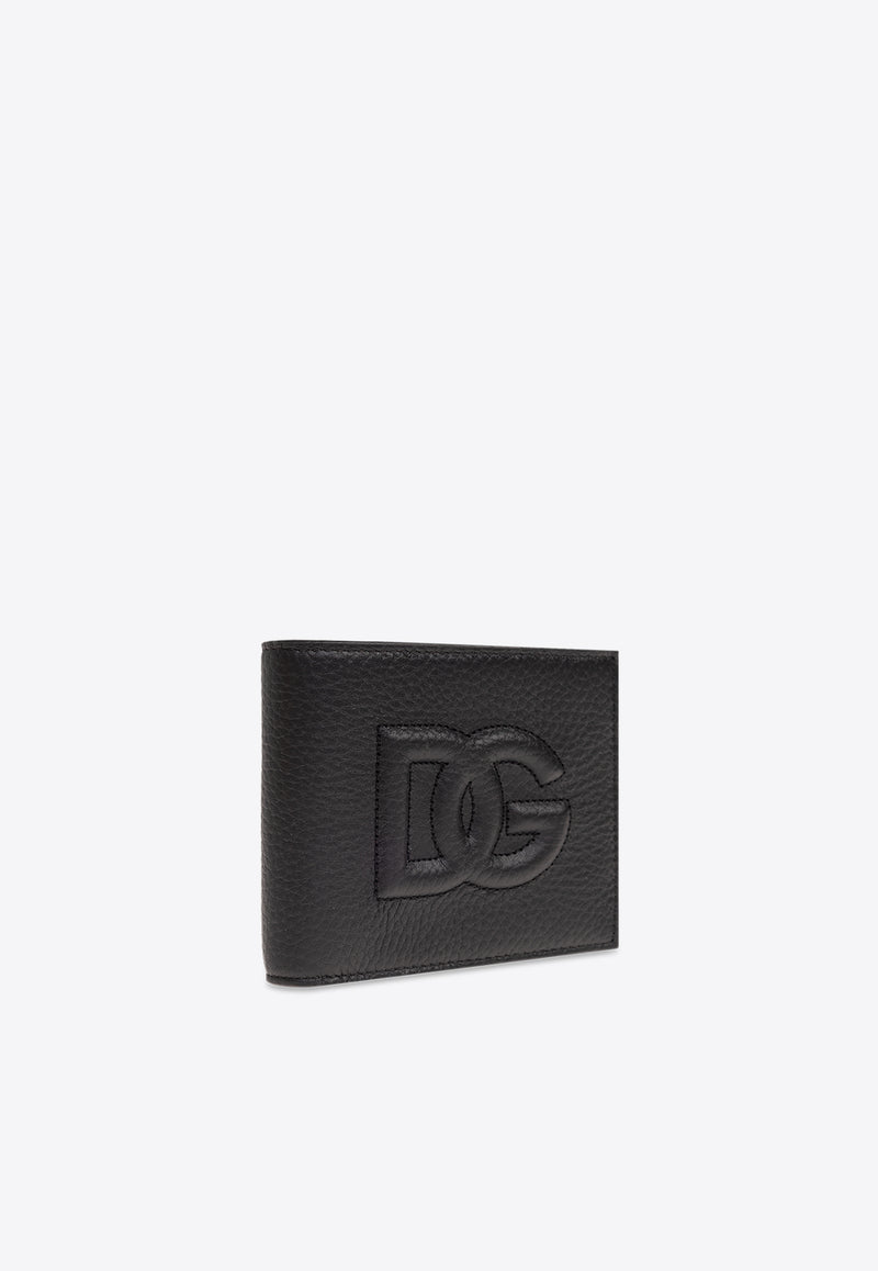 Dolce 
Gabbana DG Logo Leather Bi-Fold Wallet Black BP1321 AT489-80999