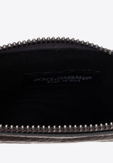 Dolce 
Gabbana Logo Embossed Leather Zip Wallet Gray BP3307 AT489-80748