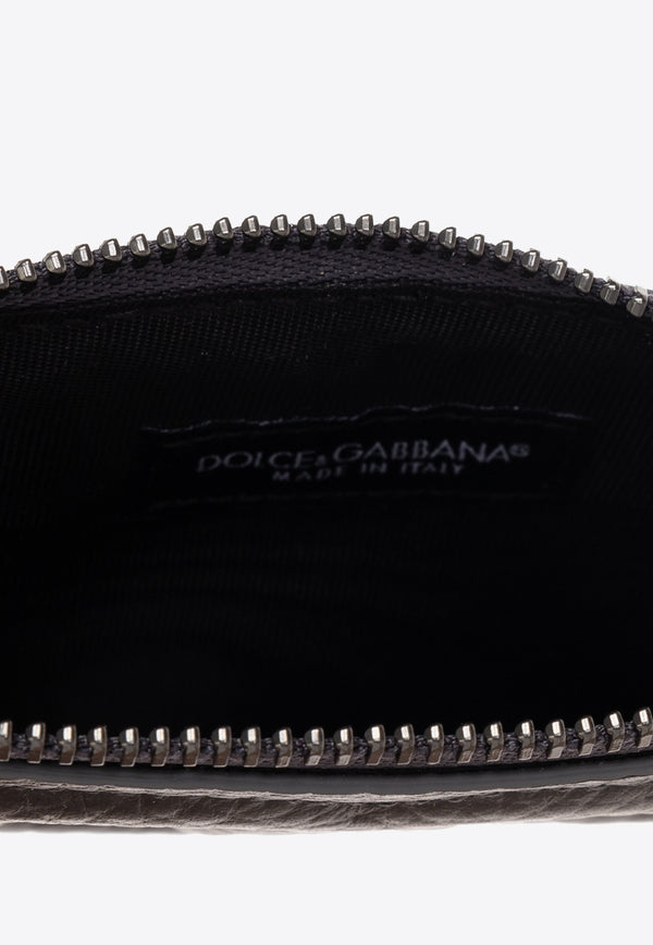 Dolce 
Gabbana Logo Embossed Leather Zip Wallet Gray BP3307 AT489-80748