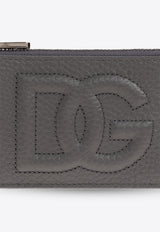 Dolce 
Gabbana Logo Embossed Leather Zip Wallet Gray BP3307 AT489-80748