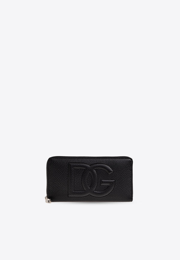 Dolce 
Gabbana Zip-Around DG Logo Wallet Black BP1672 AT489-80999