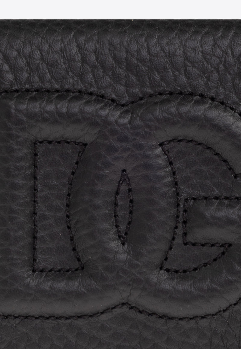 Dolce 
Gabbana DG Logo Calfskin Cardholder Black BP1643 AT489-80999