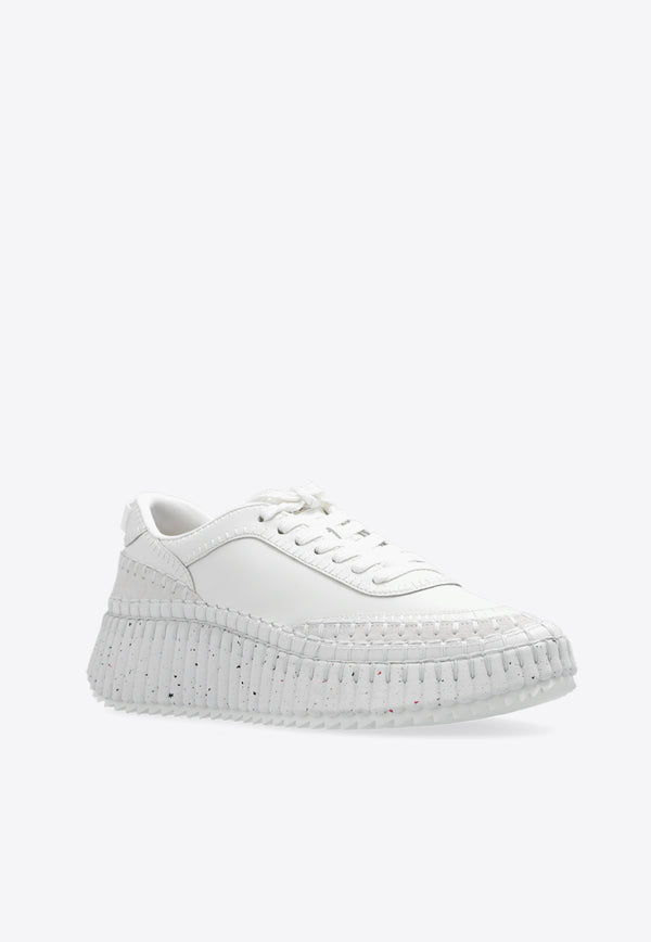 Chloé Nama Low-Top Sneakers White CHC24S00R BD-100