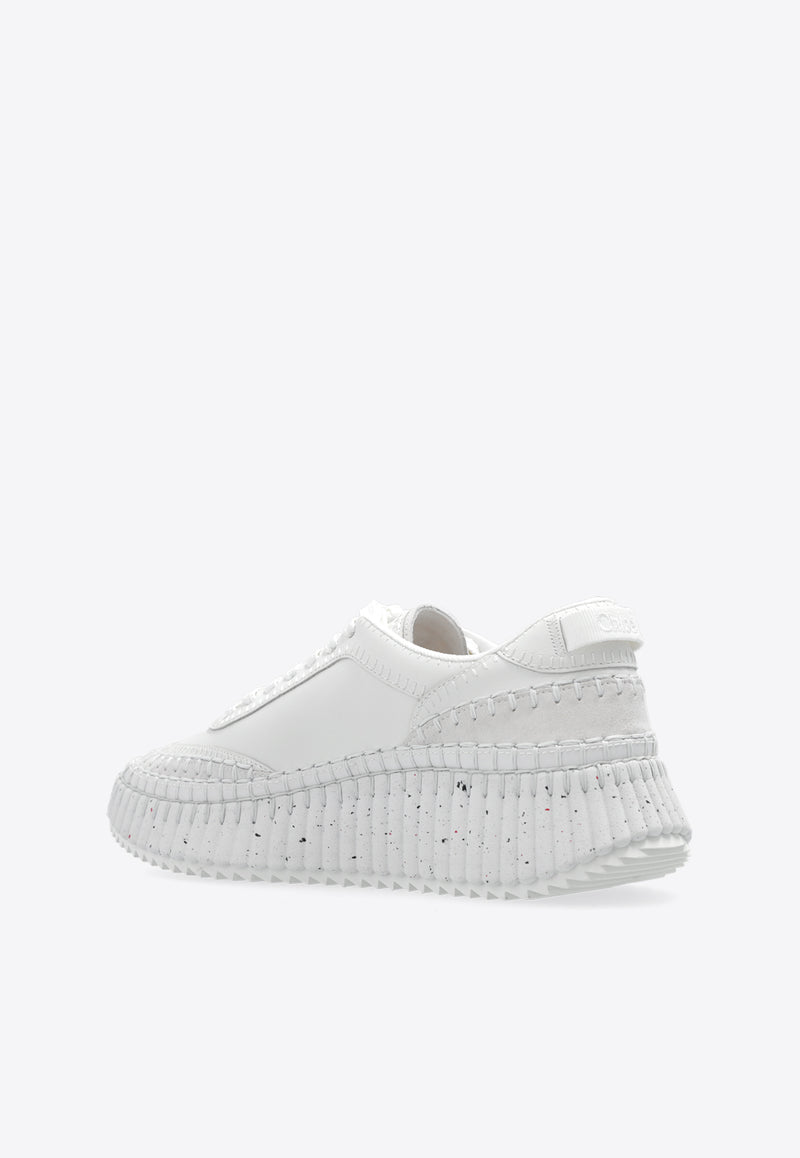 Chloé Nama Low-Top Sneakers White CHC24S00R BD-100