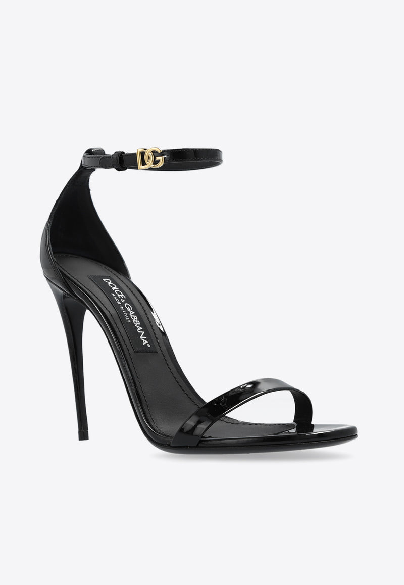 Dolce 
Gabbana Keira 105 Patent Leather Sandals Black CR1717 A1471-89718