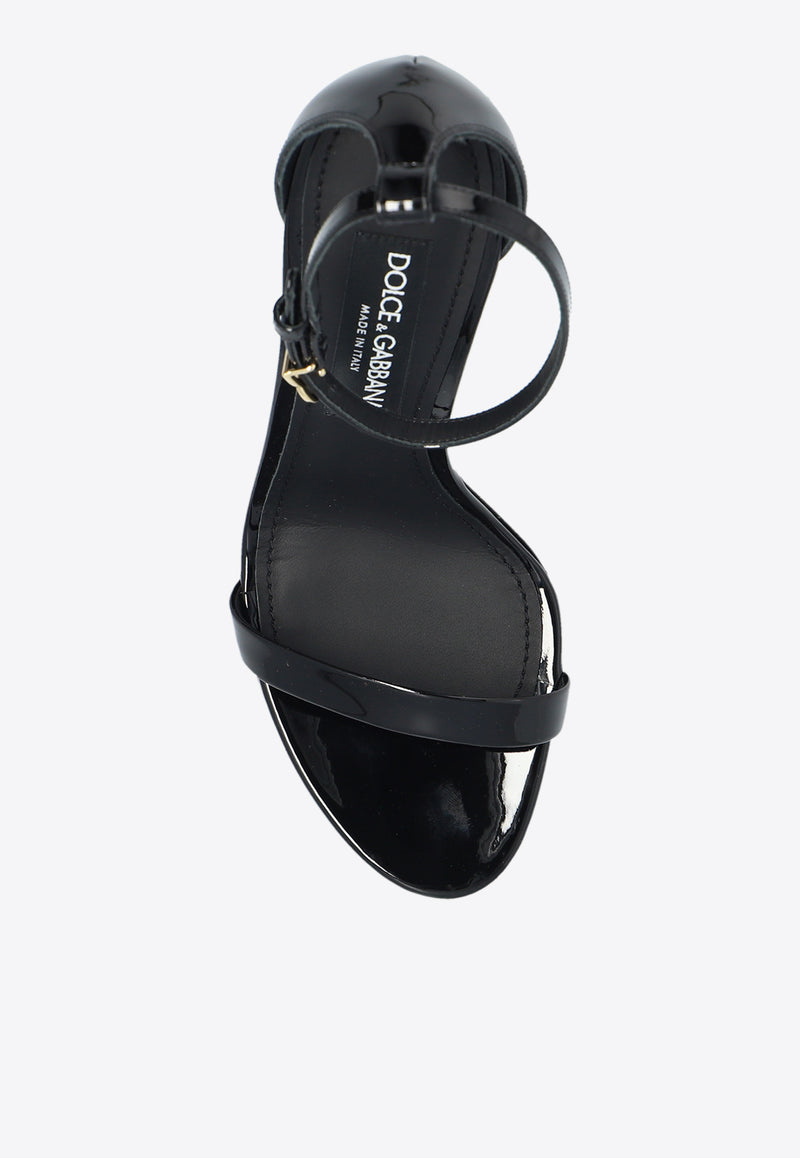 Dolce 
Gabbana Keira 105 Patent Leather Sandals Black CR1717 A1471-89718