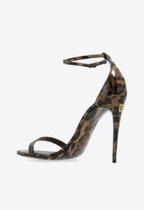 Dolce 
Gabbana 110 Leopard Print Sandals Brown CR1739 AM568-HA93M