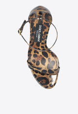 Dolce 
Gabbana 110 Leopard Print Sandals Brown CR1739 AM568-HA93M