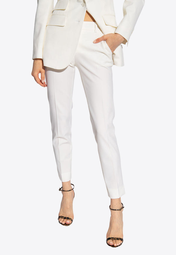 Dolce 
Gabbana, NOOS, VTK, Women, Clothing, Pants, Slim-Leg Pants, Tailored Pants, Workwear, Workwear Pants Slim-Leg Wool-Blend Pants White FT0CXT FUCCS-W0001