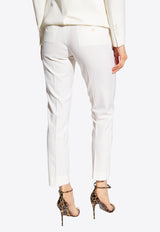 Dolce 
Gabbana, NOOS, VTK, Women, Clothing, Pants, Slim-Leg Pants, Tailored Pants, Workwear, Workwear Pants Slim-Leg Wool-Blend Pants White FT0CXT FUCCS-W0001