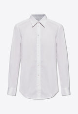 Dolce 
Gabbana, NOOS, VTK, Men, Clothing, Shirts, Formal Shirts, Striped Shirts, Long-Sleeved Shirts Pinstriped Long-Sleeved Shirt White G5LP8T FR5ZF-S8051