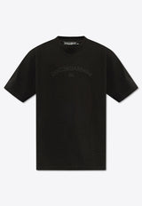 Dolce 
Gabbana, NOOS, VTK, Men, Clothing, T-shirts, Crew Neck T-shirts, Printed T-shirts, Short-Sleeved T-shirts Logo Print Crewneck T-shirt Black G8PN9T G7M3K-N0000