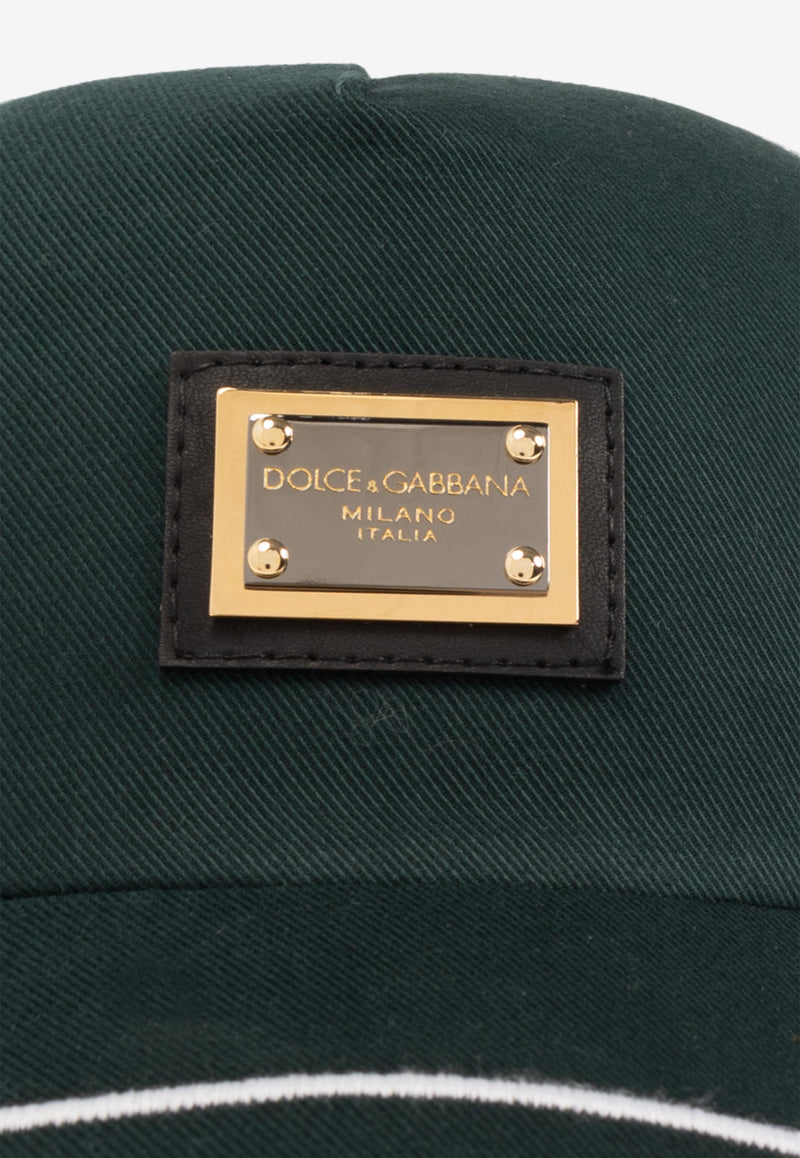 Dolce 
Gabbana, NOOS, VTK, Men, Accessories, Caps Logo Plaque Trucker Cap Green GH874Z FUFJU-V0707