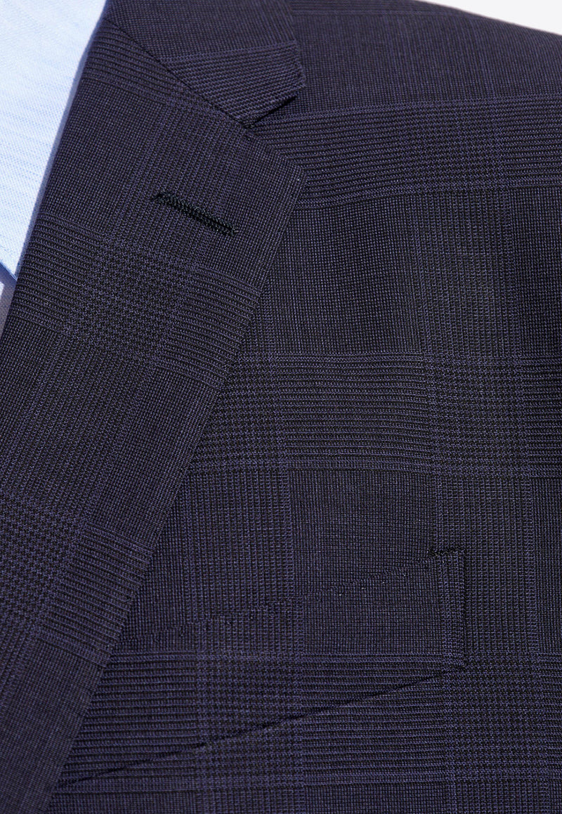 Dolce 
Gabbana, NOOS, VTK, Men, Clothing, Tailoring, Suit Blazers, Suits, Suit Pants Single-Breasted Checked Wool Suit Blue GK0EMT FQ2NJ-S8101