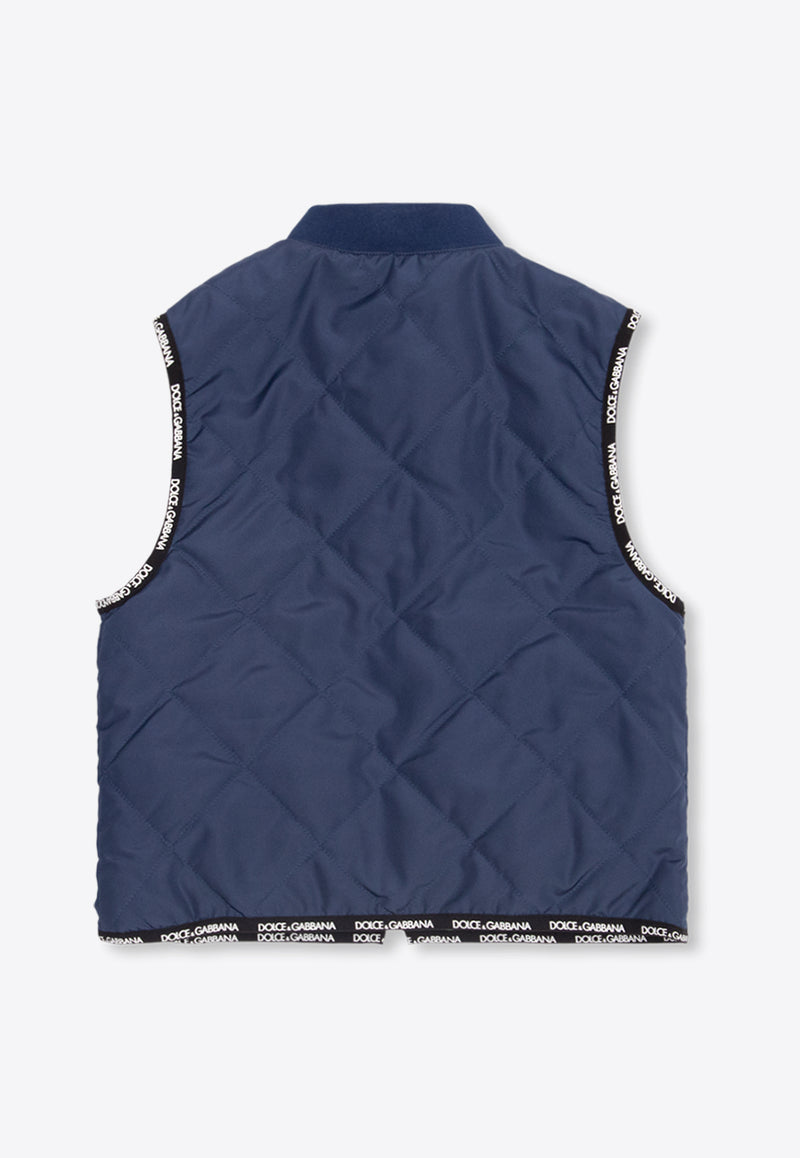 Dolce 
Gabbana Kids Reversible Quilted Vest L4JB6I G7K8O-S9000