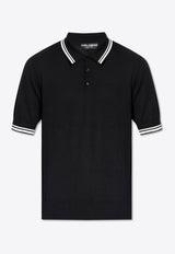 Dolce 
Gabbana Logo-Embroidered Polo T-shirt GXZ02Z JBCBZ-N0000