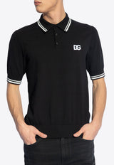 Dolce 
Gabbana Logo-Embroidered Polo T-shirt GXZ02Z JBCBZ-N0000