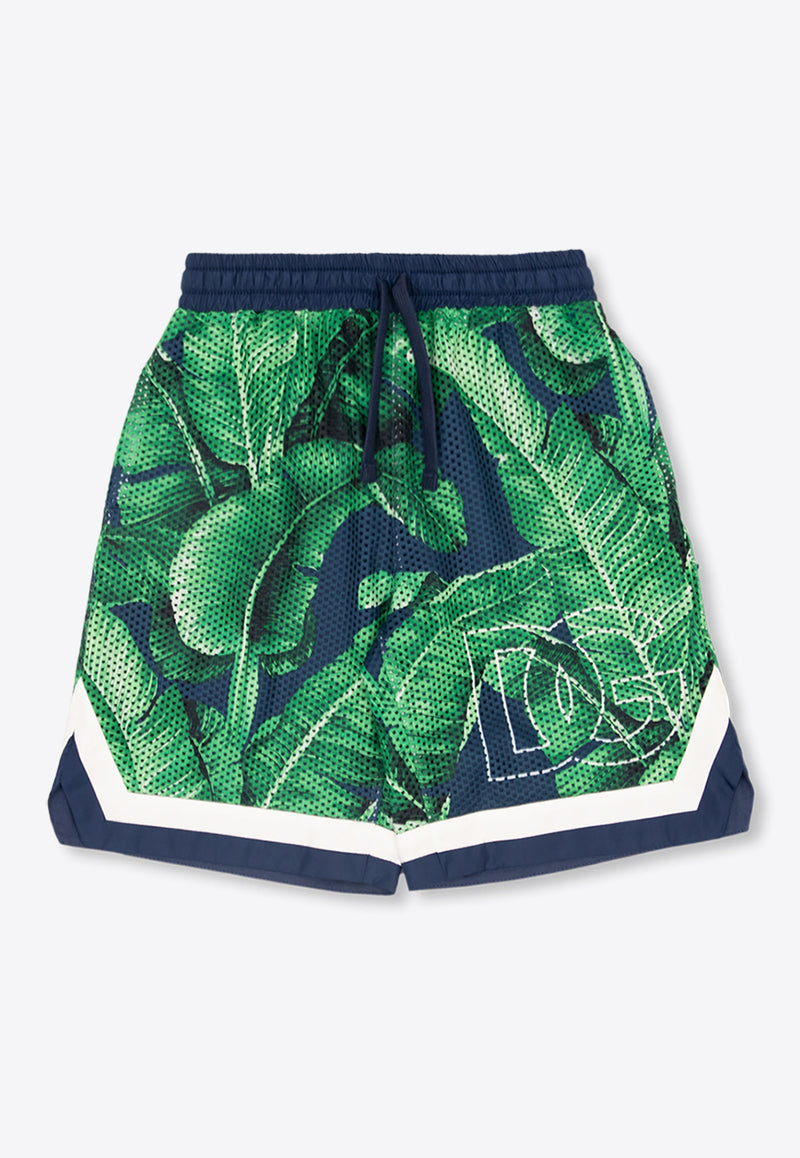 Dolce 
Gabbana Kids Boys Banana Leaves Mesh Shorts L4JQS1 G7K7Q-H4005