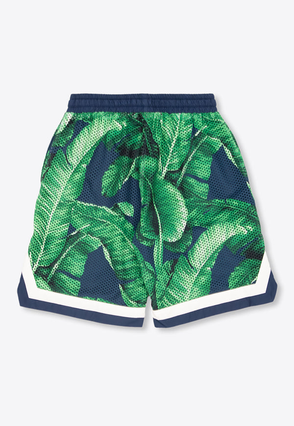 Dolce 
Gabbana Kids Boys Banana Leaves Mesh Shorts L4JQS1 G7K7Q-H4005