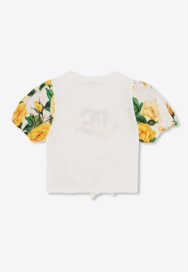 Dolce 
Gabbana Kids Girls Paneled Floral T-shirt L5JTMI G7K6J-HA3VO