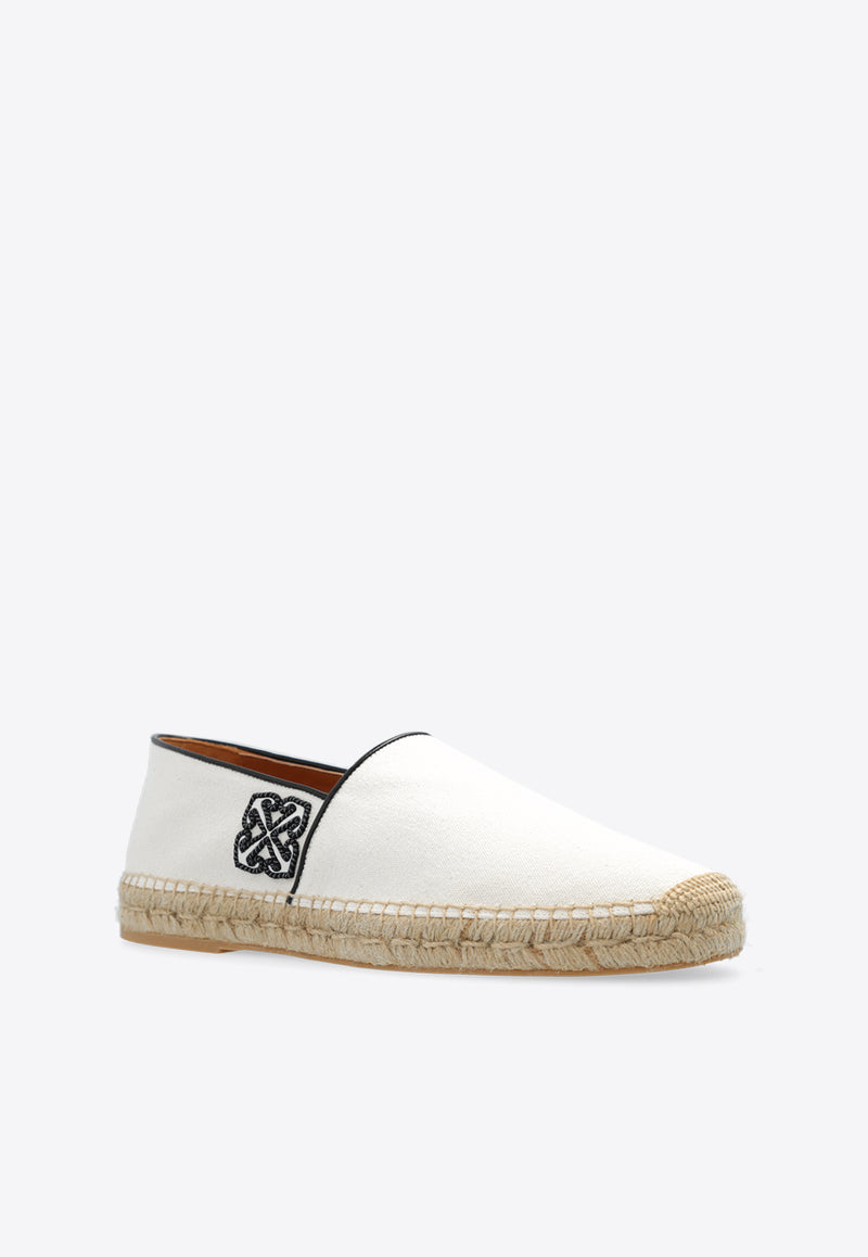 Off-White Anglette Arrow Embroidered Espadrilles Cream OMIB007S24 FAB001-0301