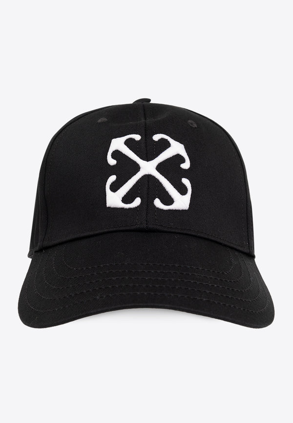 Off-White Arrow Embroidered Baseball Cap Black OWLB044C99 FAB004-1001