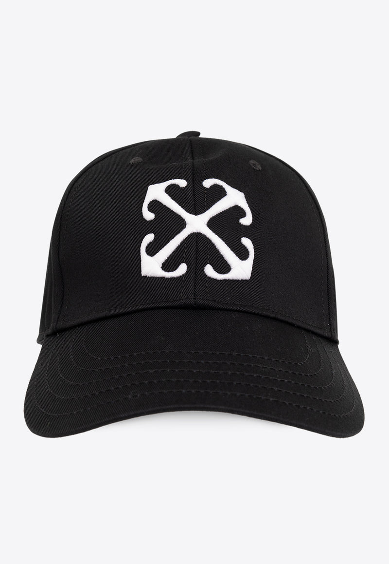 Off-White Arrow Embroidered Baseball Cap Black OWLB044C99 FAB004-1001