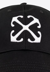 Off-White Arrow Embroidered Baseball Cap Black OWLB044C99 FAB004-1001