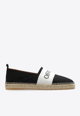 Off-White Bookish Logo Band Espadrilles Black OMIB010S24 FAB001-1010