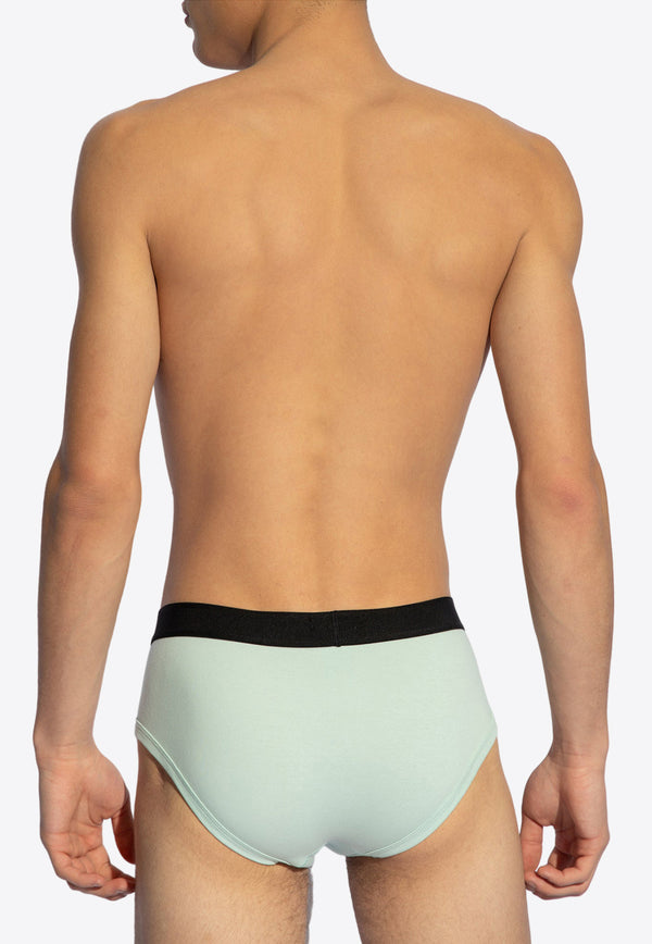 Tom Ford Logo Waistband Briefs Green T4LC11040 0-338