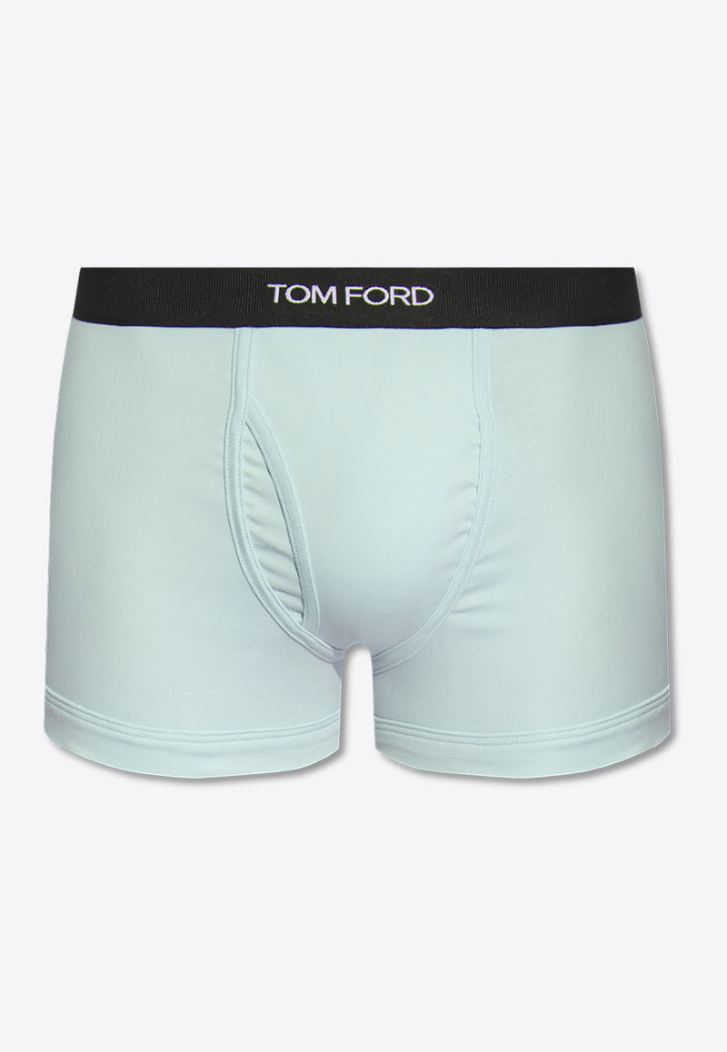 Tom Ford Logo Waistband Boxers Light Blue T4LC31040 0-436