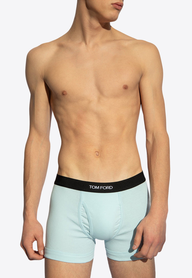 Tom Ford Logo Waistband Boxers Light Blue T4LC31040 0-436