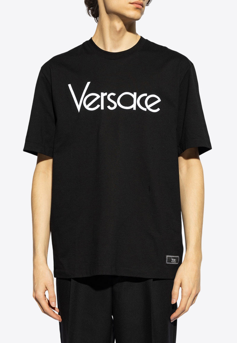 Versace 1978 Re-edition Logo T-shirt Black 1012545 1A09028-1B000