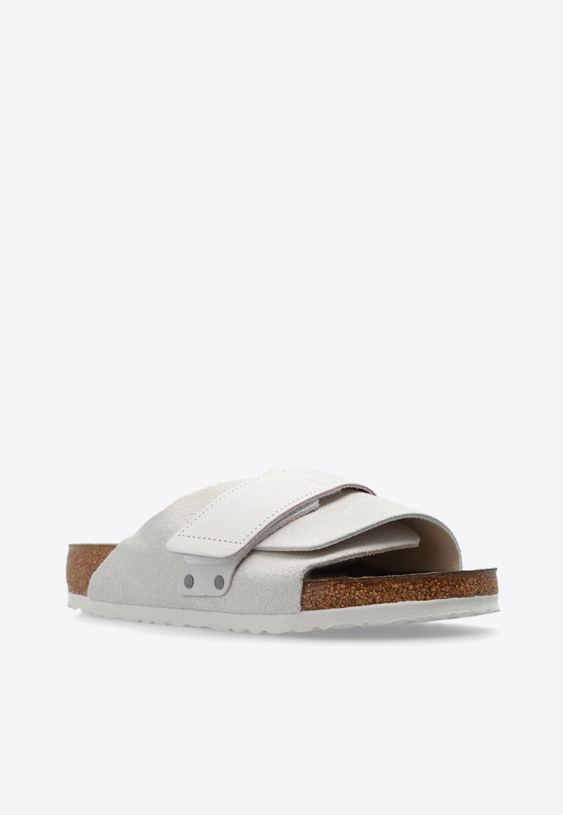 Birkenstock Kyoto Suede Slides Gray 1024535 0-ANTIQUE WHITE