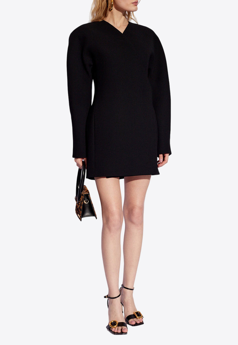 Jacquemus Ovalo Mini Wrap Dress Black 241DR120 1526-990