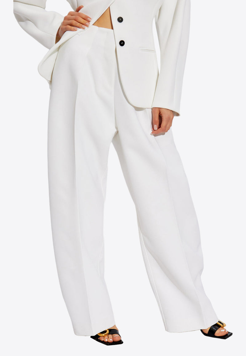 Jacquemus Ovalo Wide-Leg Pants White 241PA079 1526-100