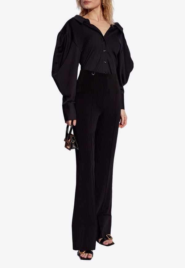 Jacquemus Apollo High-Waist Flared Pants Black 241PA108 1322-990