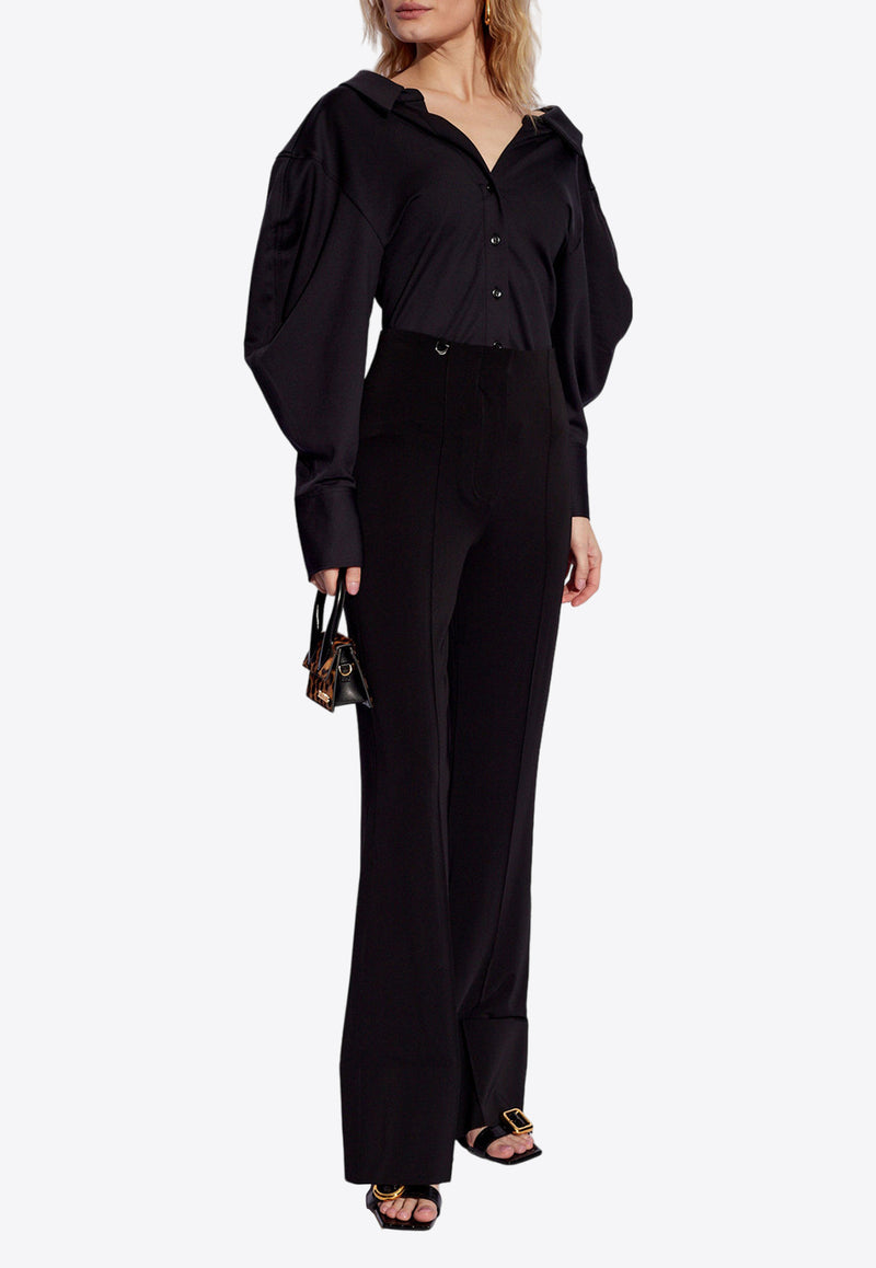 Jacquemus Apollo High-Waist Flared Pants Black 241PA108 1322-990