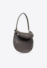 Bottega Veneta Small Gemelli Intrecciato Leather Shoulder Bag Light Graphite 776764 VCPP1-1424