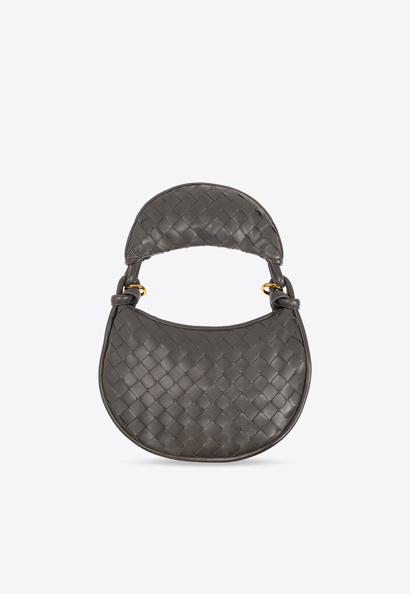 Bottega Veneta Small Gemelli Intrecciato Leather Shoulder Bag Light Graphite 776764 VCPP1-1424