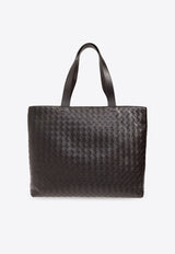 Bottega Veneta Large Intrecciato Zipped Tote Bag Fondant 786666 V2HL1-2145