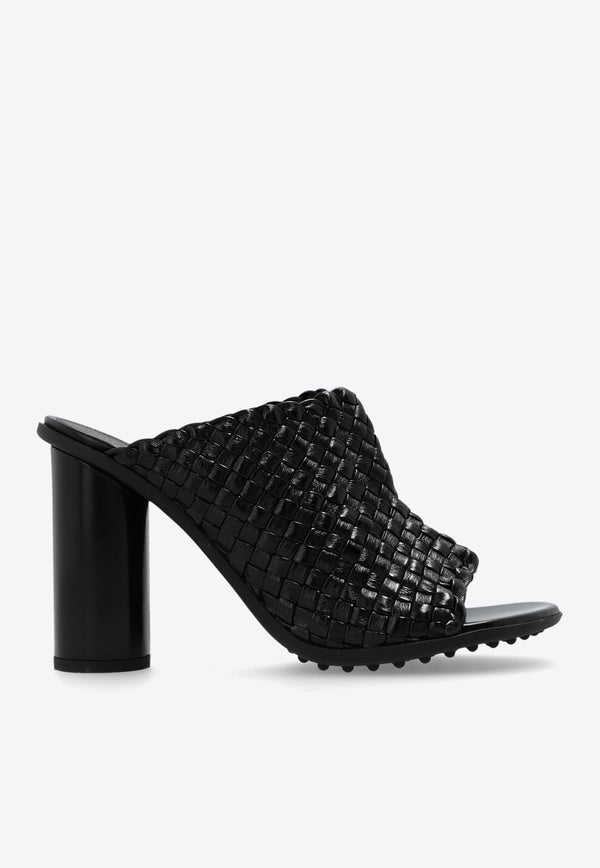 Bottega Veneta Atomic 90 Intreccio Leather Mules Black 787048 V3XZ0-1000