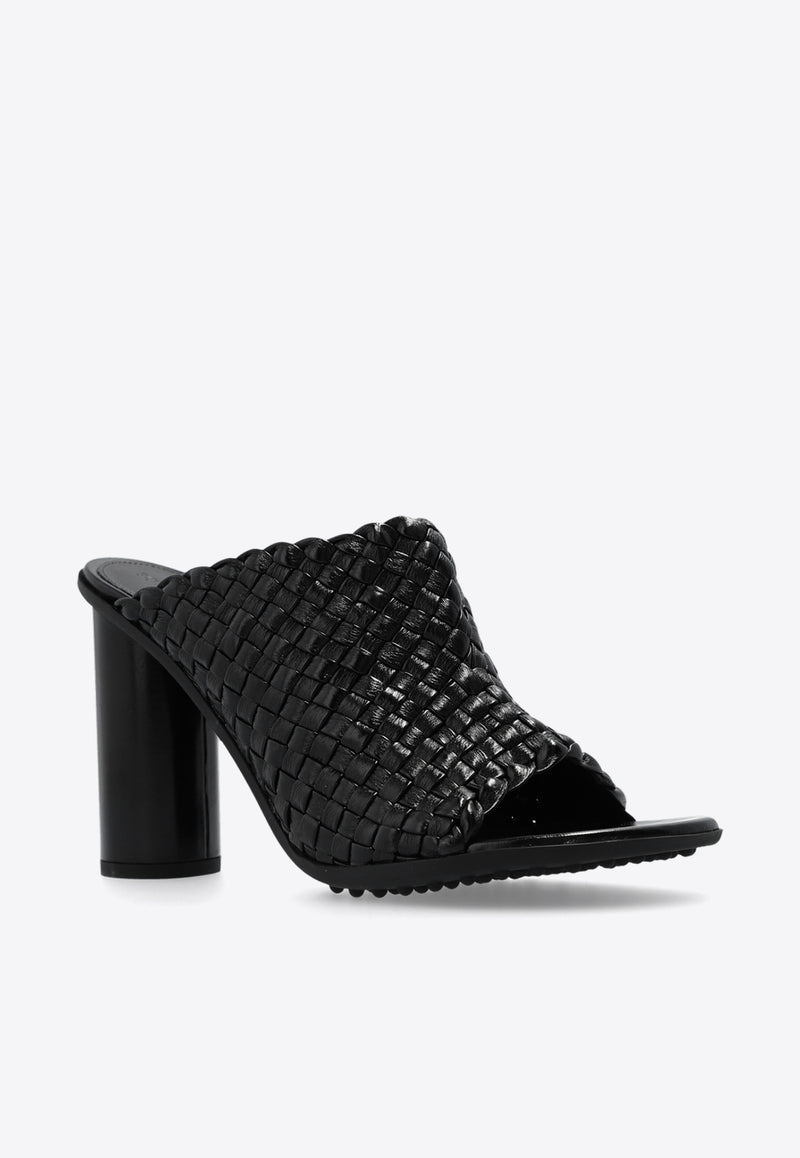 Bottega Veneta Atomic 90 Intreccio Leather Mules Black 787048 V3XZ0-1000