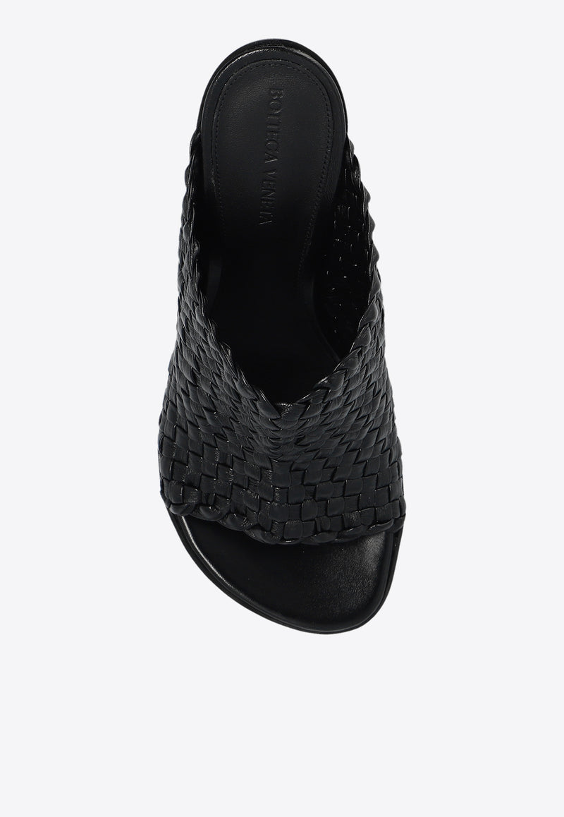 Bottega Veneta Atomic 90 Intreccio Leather Mules Black 787048 V3XZ0-1000