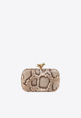 Bottega Veneta Knot Python Minaudiere Clutch Bag Roccia 754614 V41F0-8336