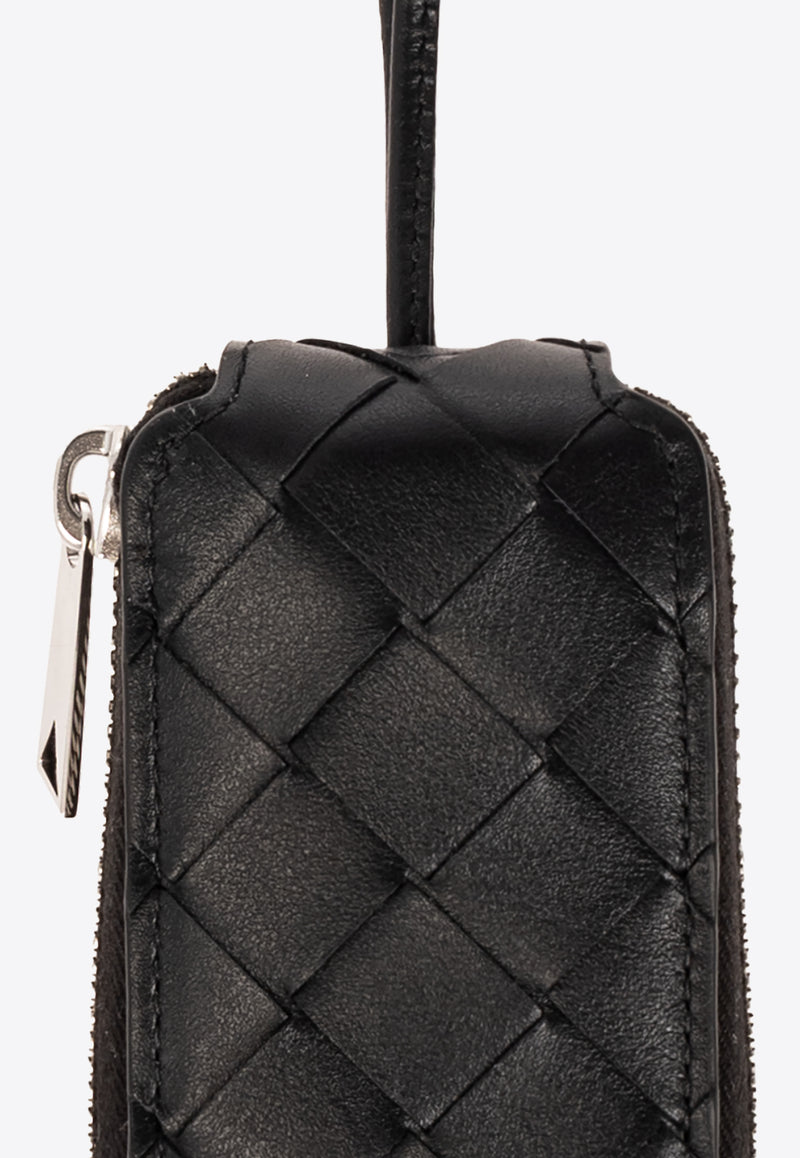 Bottega Veneta Intrecciato Car Key Holder Black 786631 V2HL1-8803