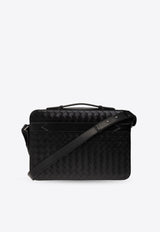 Bottega Veneta Getaway Slim Leather Briefcase Black 786662 V2HL1-8803