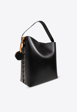 Stella McCartney Frayme Whipstitch Tote Bag in Faux Leather Black 7B0091 WP0380-1000