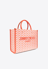 Jimmy Choo Medium Avenue Tote Bag Multicolor AVENUE M TOTE JXF-PAPRIKA CANDY PINK MIX LIGHT