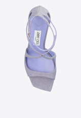 Jimmy Choo Azia 95 Lurex Sandals Purple AZIA 95 CNQ-TANZANITE